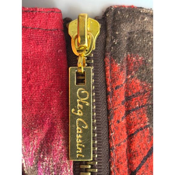 Vintage Oleg Cassini Safari Jacket Giraffe Palm Tree Desert Sunset Women Medium - Picture 4 of 6